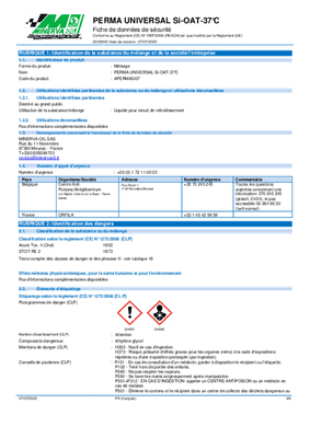 Produits froids - Liquide de refroidissement - Liquide de refroidissement - 37°C 5 L